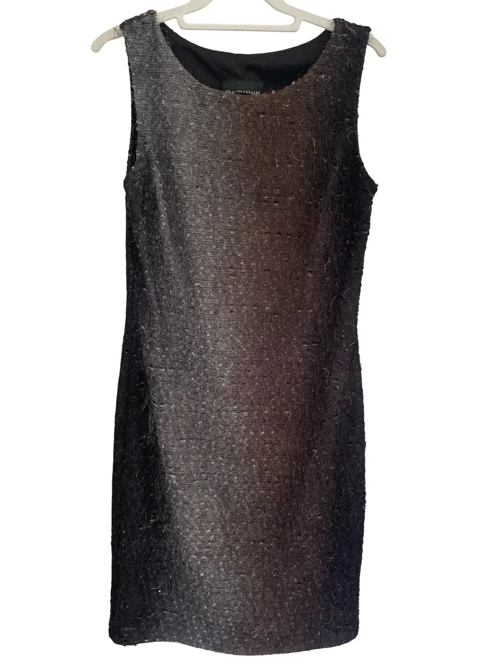Frank Lyman Design Sleeveless Black Textured Shift Dress